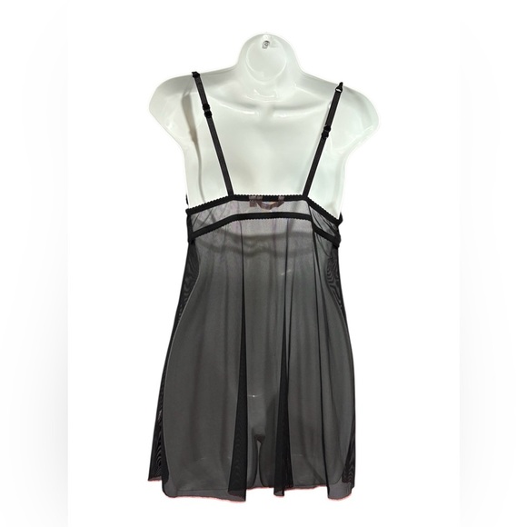 NEW, La Vie En Rose, Black Sheer Babydoll, Size Medium 🫦 - Picture 6 of 8